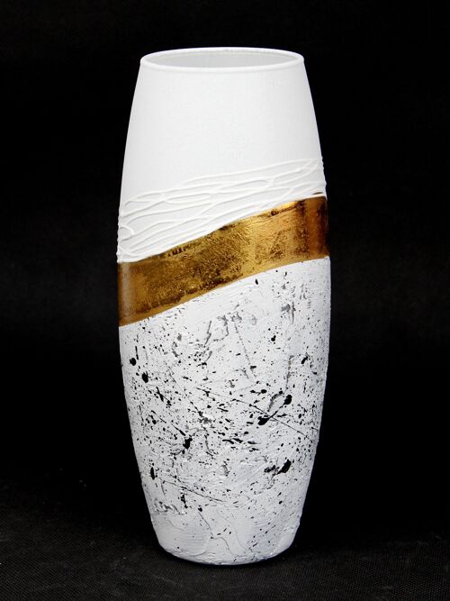 table white art decorative glass vase 7736/250/sh344