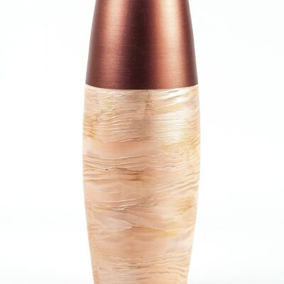 Handpainted Glass Vase for Flowers | Copper Oval Vase | Interior Design Home Decor | Table vase | 7736/300/sh177