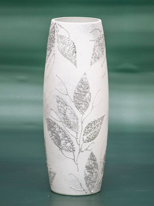 table white art decorative glass vase 7736/300/sh288