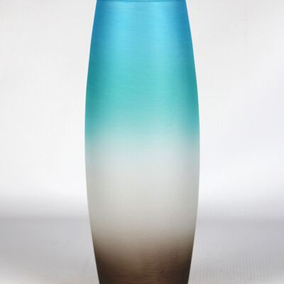vaso da tavolo in vetro decorativo blu art 7736/300/sh317