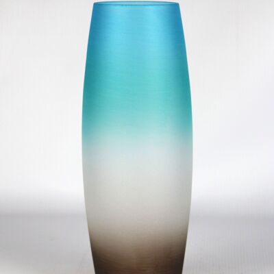vaso da tavolo in vetro decorativo blu art 7736/300/sh317