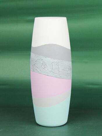 table vase en verre décoratif art gris 7736/300/sh345 1