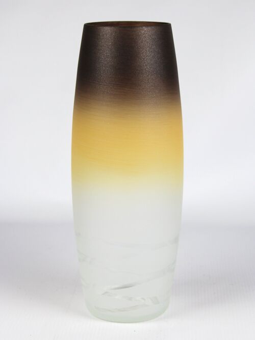 table brown art decorative glass vase 7736/300/sh347