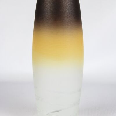 vaso da tavolo in vetro decorativo marrone artistico 7736/300/sh347