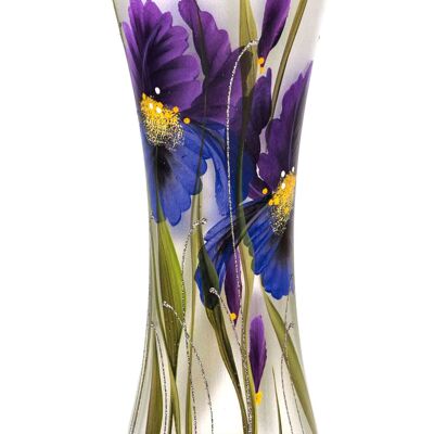 table violet art vase décoratif en verre 7756/300/sh013