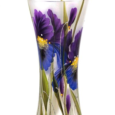 vaso in vetro decorativo viola da tavolo 7756/300/sh013