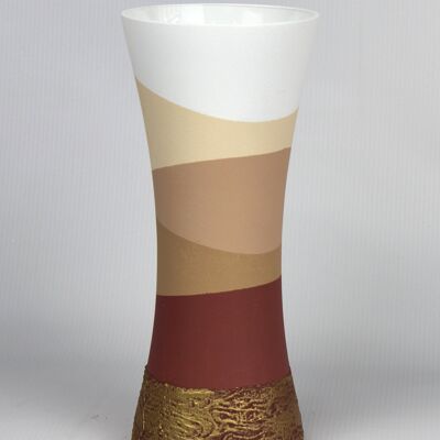 vaso da tavolo in vetro decorativo marrone artistico 7756/300/sh235.1