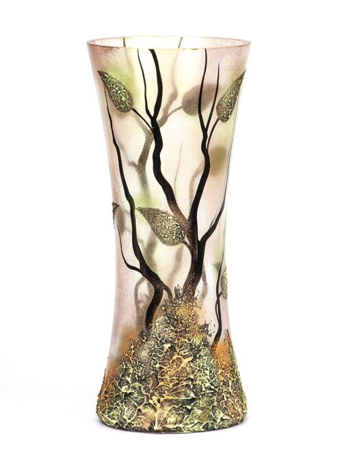 floor brown art decorative glass vase 7756/360/lk269