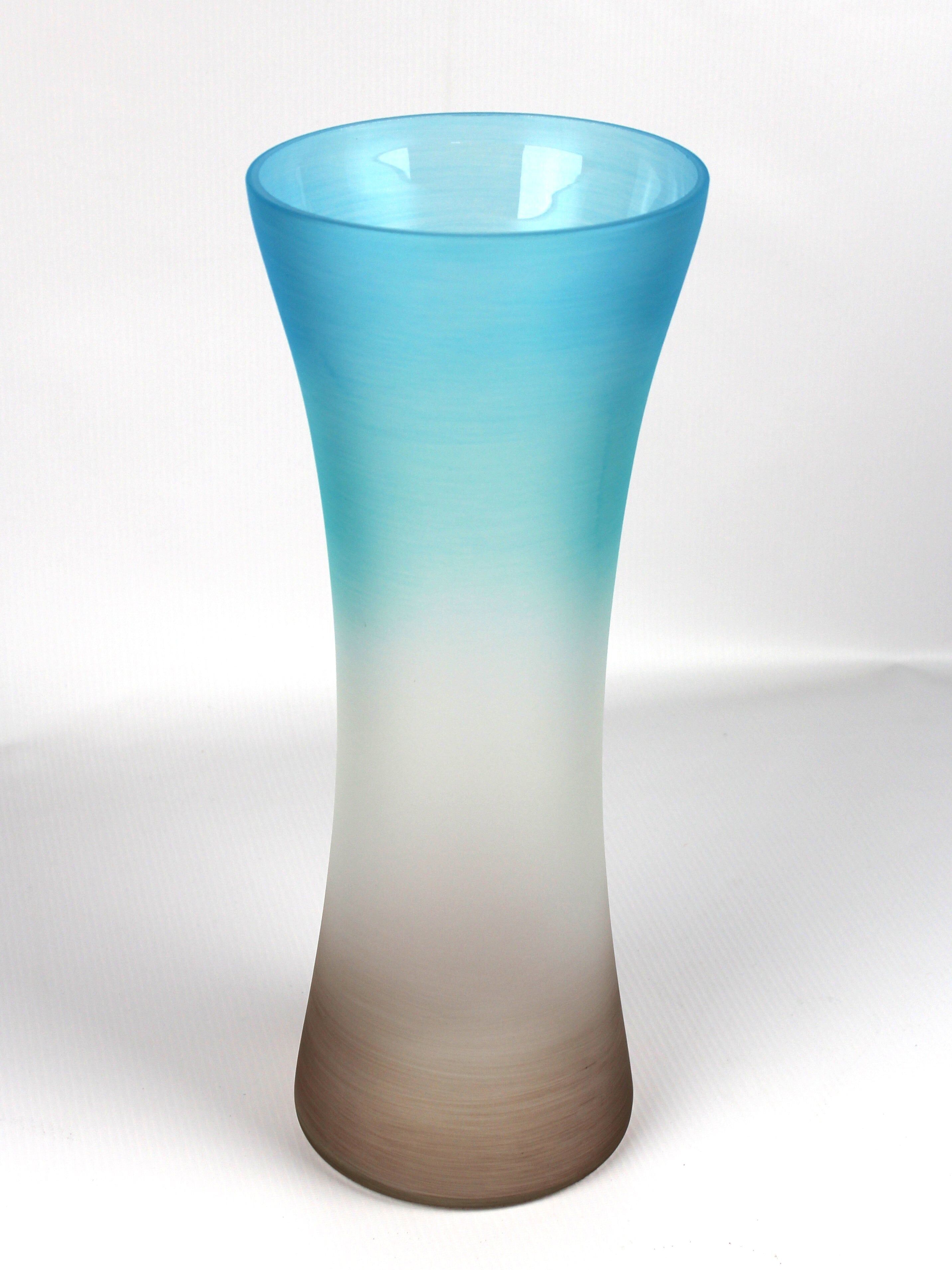 vaso in vetro decorativo blu da terra 7756/360/sh317