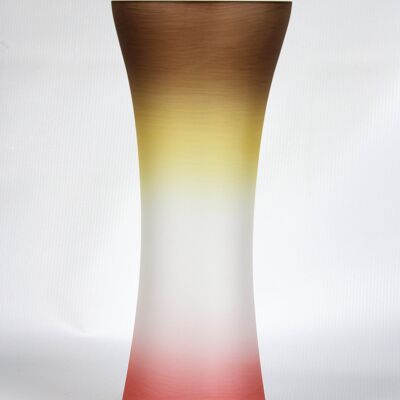 vaso da terra in vetro decorativo marrone artistico 7756/360/sh317.1