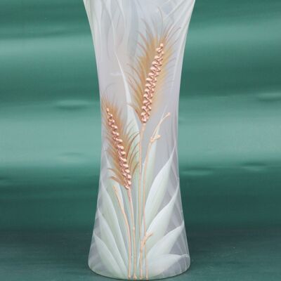 vase en verre décoratif art vert clair au sol 7756/360/sh332