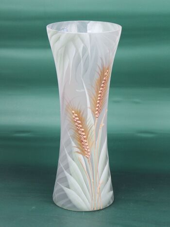 vase en verre décoratif art vert clair au sol 7756/360/sh332 2