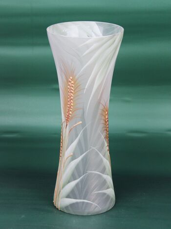 vase en verre décoratif art vert clair au sol 7756/360/sh332 3