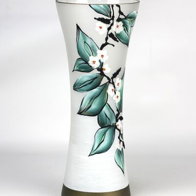 vase en verre décoratif art vert sol 7756/360/sh337