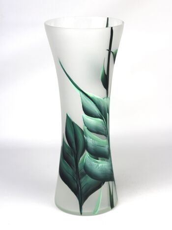 vase en verre décoratif art vert sol 7756/360/sh338 2