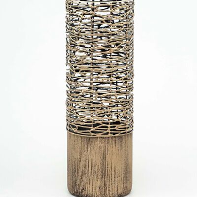 table bronze art vase en verre décoratif 7856/300/sh282