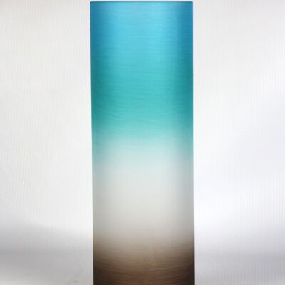 florero de cristal decorativo del arte azul de la mesa 7856/300/sh317