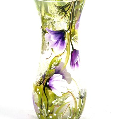 vaso di vetro decorativo da tavolo verde artistico 8268/260/lk293