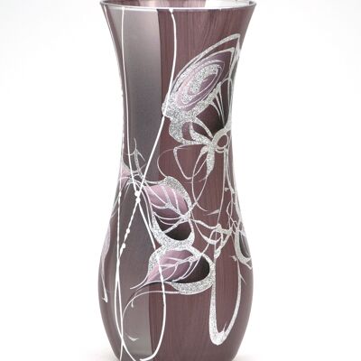 vaso da tavolo in vetro decorativo marrone artistico 8268/260/sh105