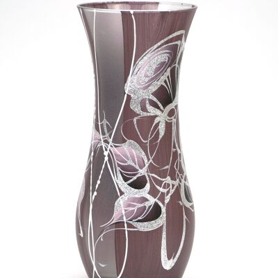 florero de cristal decorativo del arte marrón de la mesa 8268/260/sh105