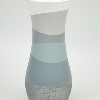 vaso da tavolo in vetro decorativo grigio artistico 8268/260/sh235