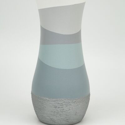 vaso da tavolo in vetro decorativo grigio artistico 8268/260/sh235