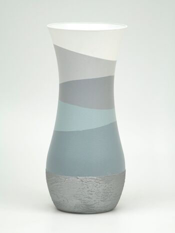 table vase en verre décoratif art gris 8268/260/sh235 2