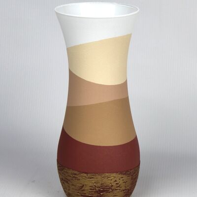 vaso da tavolo in vetro decorativo marrone artistico 8268/260/sh235.1