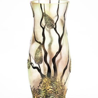 table brown art vase en verre décoratif 8290/300/lk269