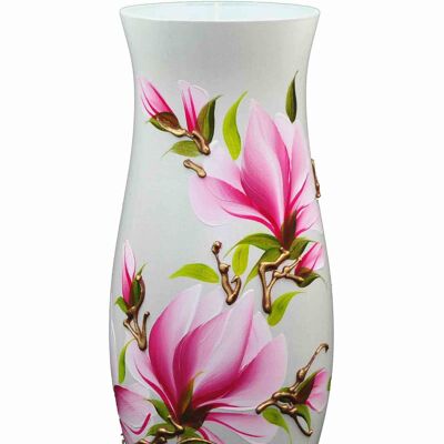 Handbemalte Glasvase für Blumen | Klassische Vase aus bemaltem Kunstglas | Innenarchitektur Home Room Decor | Tischvase 12 Zoll | 8290/300/sh163