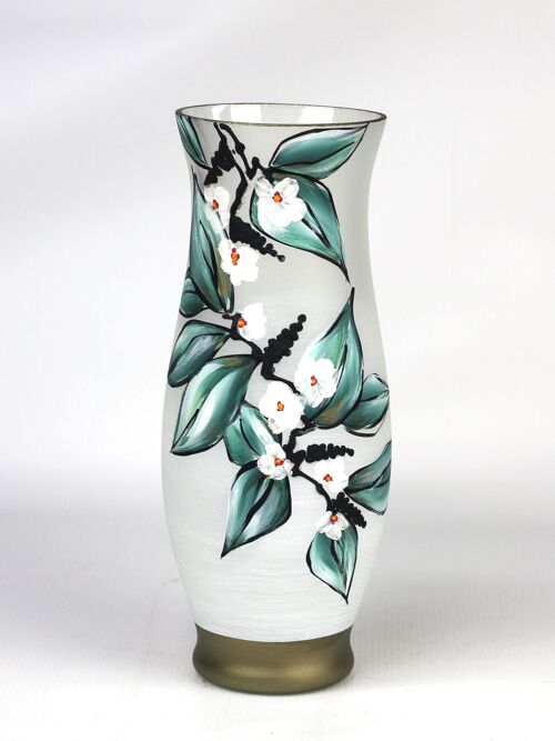 table green art decorative glass vase 8290/300/sh337
