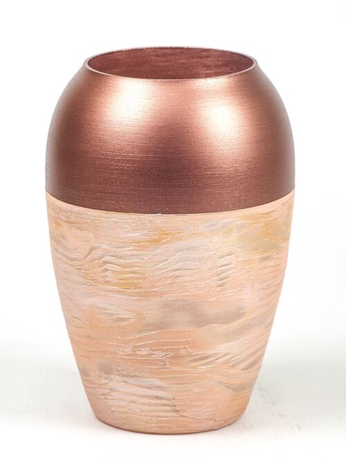 Handpainted Glass Copper Art Bud Vase | Interior Design Home Room Decor | Table vase 8 inch | 9381/200/sh177