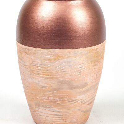 Handpainted Glass Copper Art Bud Vase | Interior Design Home Room Decor | Table vase 8 inch | 9381/200/sh177