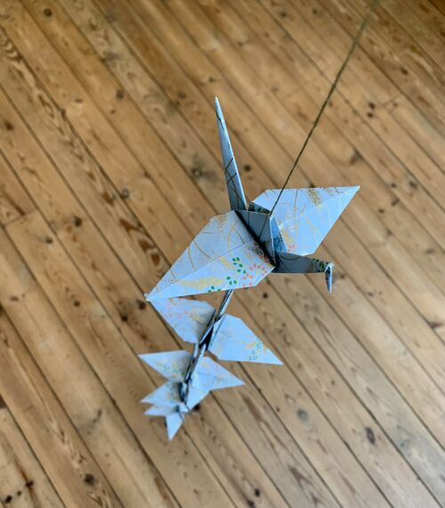 La Guirlande en Origami, Bleu Ciel