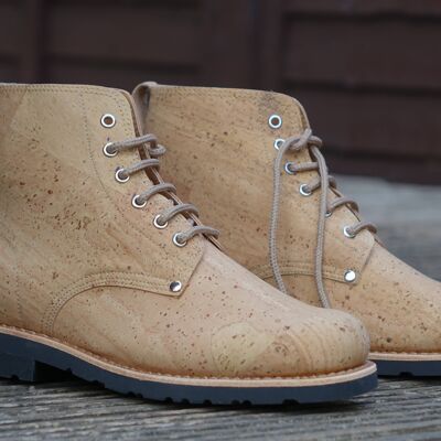 Everest Cork Lace-Up Boots - Natural