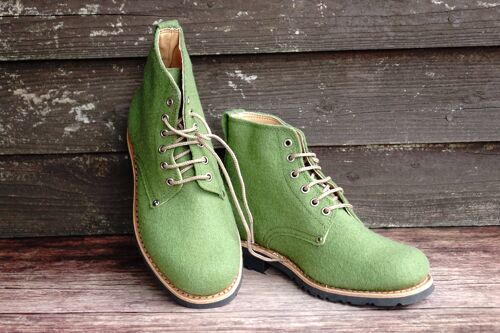 Katla Burel Lace-Up Boots - Green