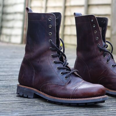 Vesuvius Ranger Leather Boots -Reddish Brown