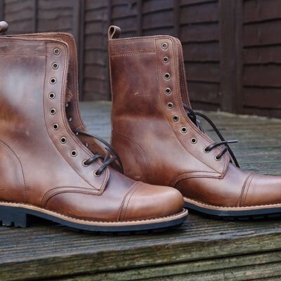 Vesuvius Ranger Leather Boots -Tangerine Brown