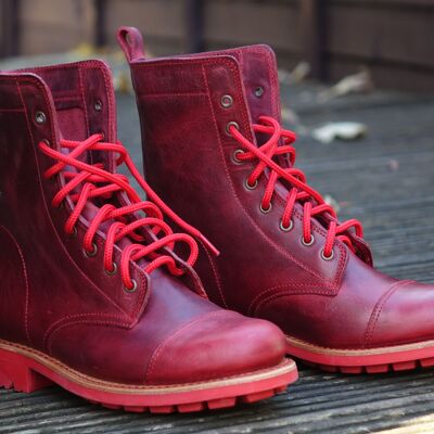 Vesuv rote Ranger-Lederstiefel