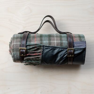 Recycled Wool Picnic Blanket in Fraser Hunting Weathered Tartan