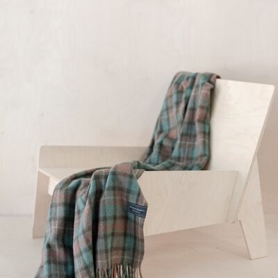 Recycled Wool Knee Blanket in Fraser Hunting Weathered Tartan