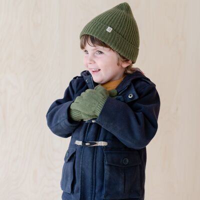 Cashmere & Merino Kids Gloves in Olive