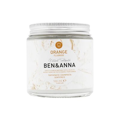Natural toothpaste in a jar - Sensitive Orange - With Fluoride