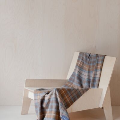 Lambswool Knee Blanket in Buchanan Natural Tartan