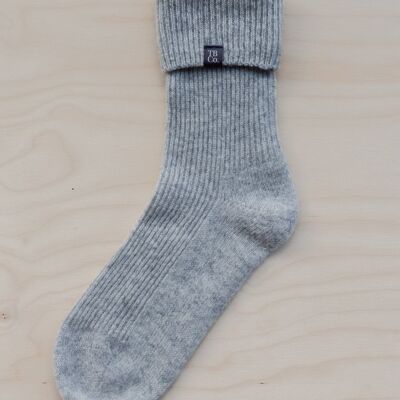 Cashmere Socks in Grey Melange