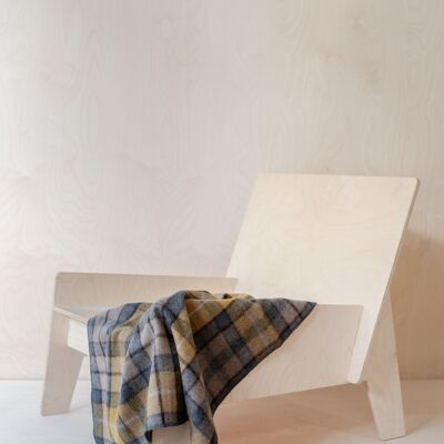 Recycled Wool Small Pet Blanket in Buchanan Natural Tartan