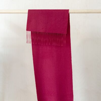 Lambswool Scarf in Berry Burgundy