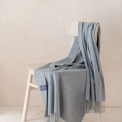 Cashmere Knee Blanket in Grey Melange