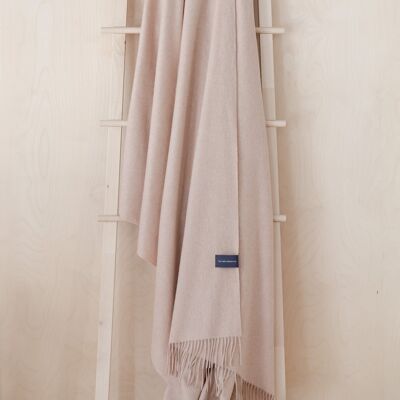 Cashmere Blanket in Sand Melange