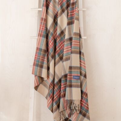 Cashmere Blanket in Stewart Dress Antique Tartan